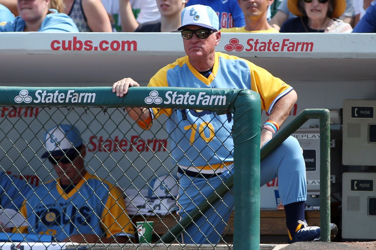 Joe Maddon will be doing this from the other dugout in 2015.