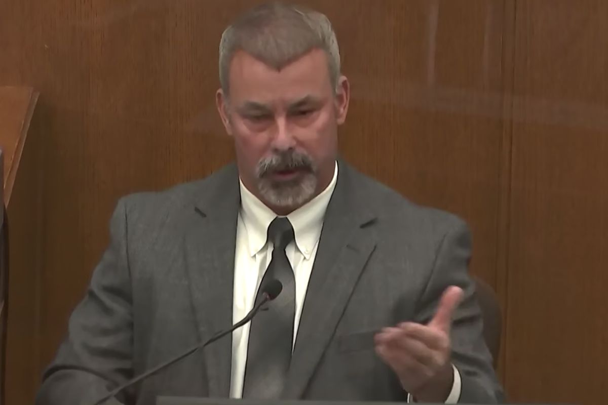 In this screen grab from video, Timothy Gannon, former Brooklyn Center police chief testifies, as Hennepin County Judge Regina Chu presides over court Thursday Dec.16, 2021, in the trial of former Brooklyn Center police Officer Kim Potter in the April 11, 2021, death of Daunte Wright, at the Hennepin County Courthouse in Minneapolis, Minn. 