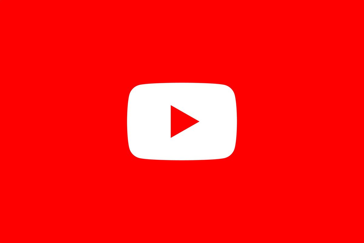 The YouTube icon on a red background.