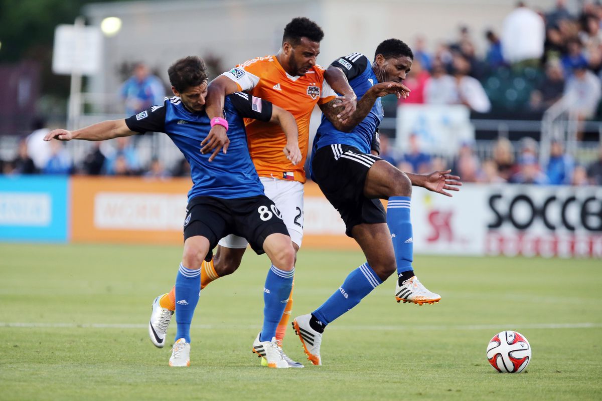 It felt like this was how the Dynamo tried to play all match, taking on two San Jose defenders with little support.