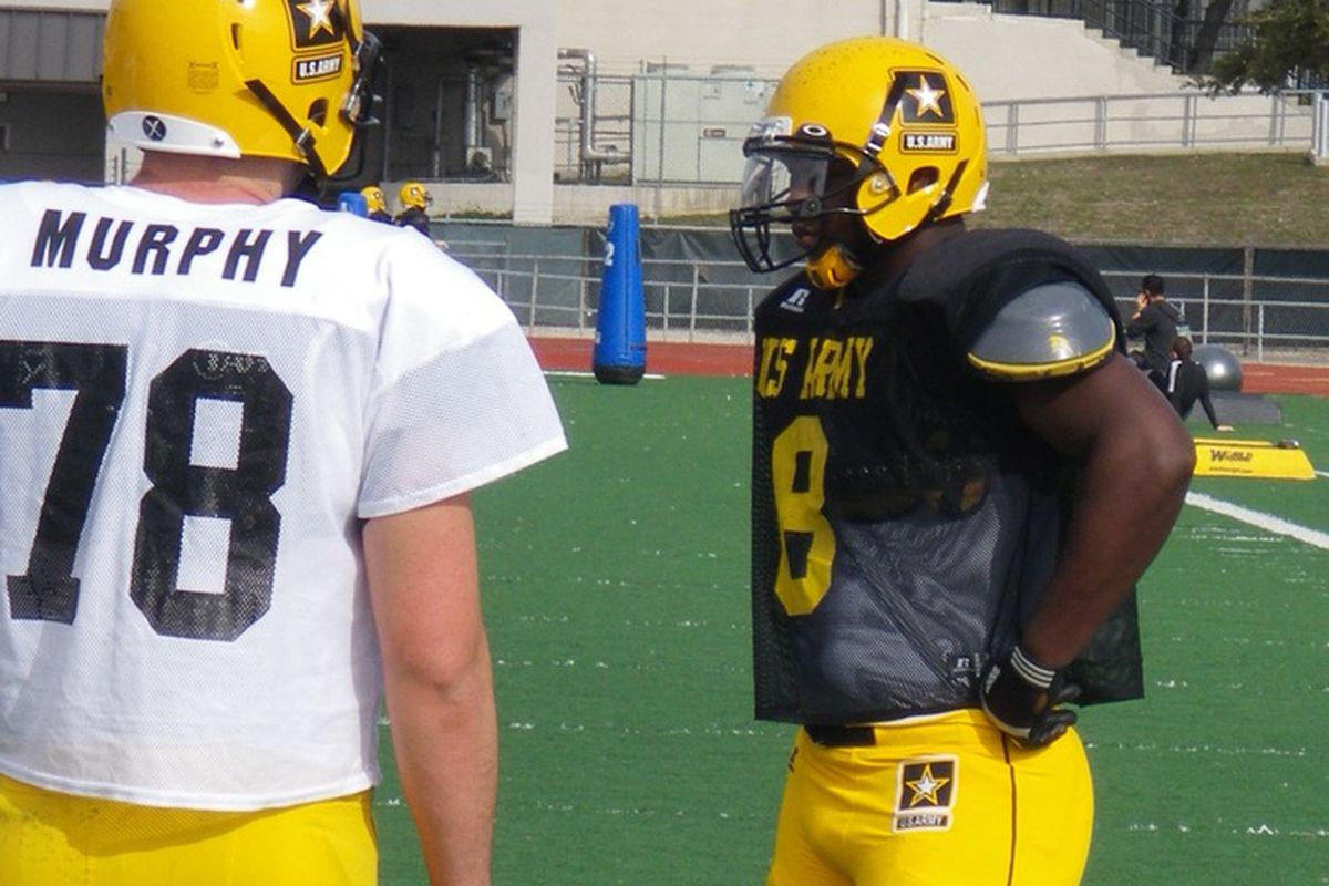 Hassan Ridgeway (right) at the 2012 Army Bowl