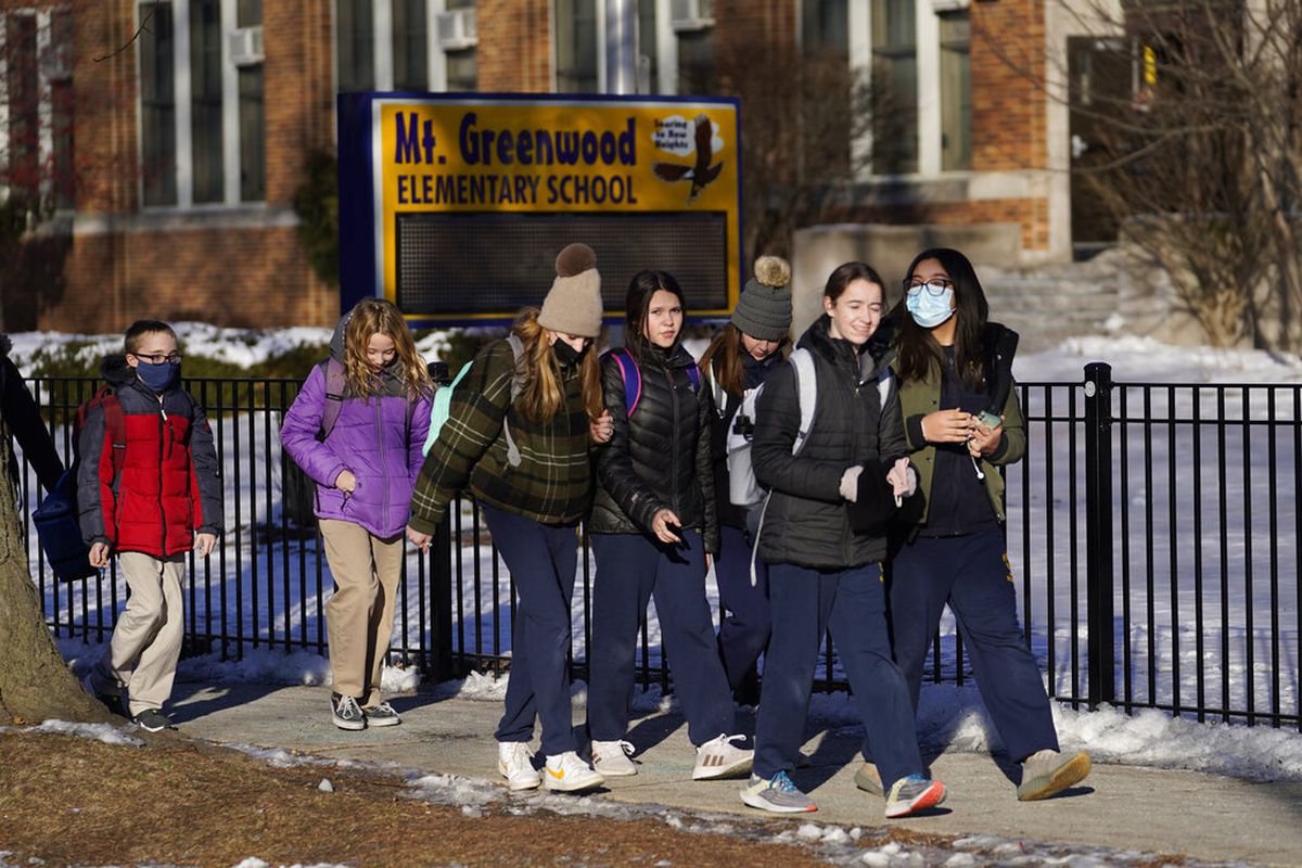 Students at the Mt. Greenwood Elementary School in Chicago,