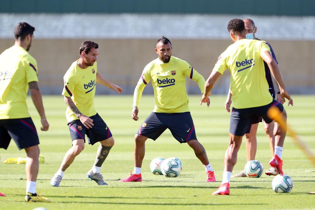 Barcelona Players Return To Training Following Coronavirus Lockdown