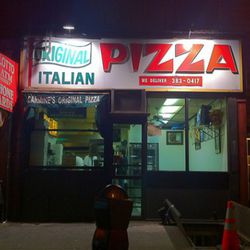 <b>Carmine's Original Pizza</b>: Original signage, generic pizza. (<a href="http://www.flickr.com/photos/nicksherman/5591916339/">photo</a>) 