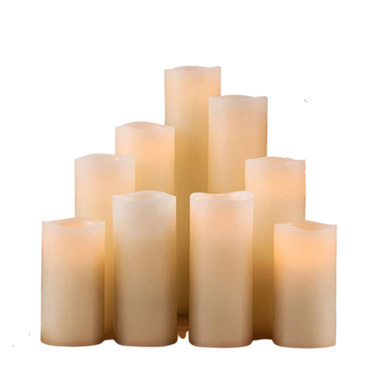 RY King Flameless Candles Set of Nine