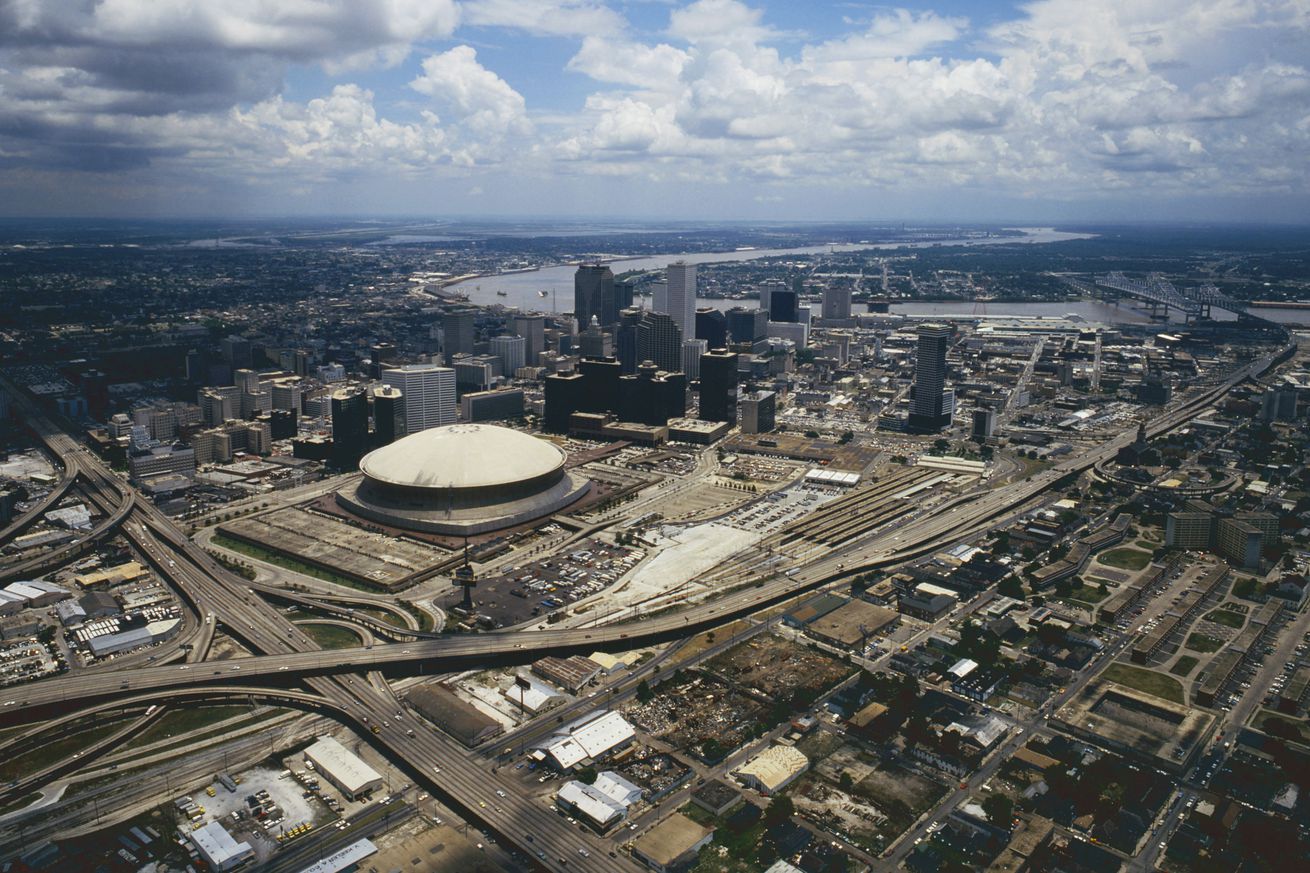 Aerial view of New Orleans, Louisiana, USA.