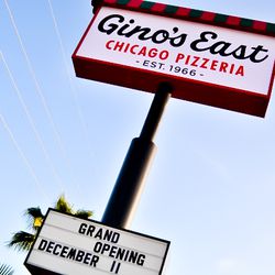 Gino's East  signage in The Woodlands.