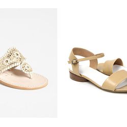 The Expected: Jack Rogers Sandals – The Update: <b>Maison Martin Margiela</b> Leather Ankle Strap Sandal at <b>Curated by The Tannery,</b> <a href="http://curatedbythetannery.com/collections/maison-martin-margiela/products/leather-ankle-strap-sandal-flesh