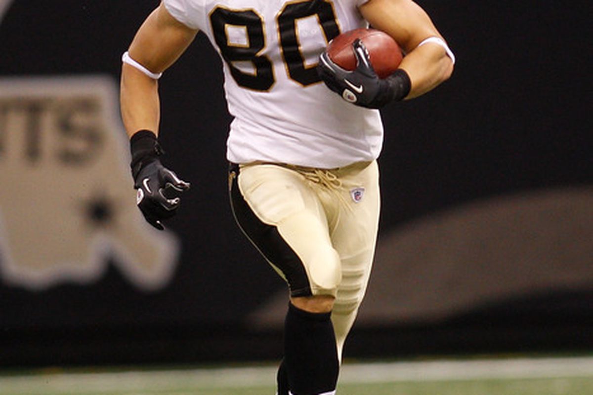 NEW ORLEANS - OCTOBER 24:  Jimmy Graham #80 of the New Orleans Saints in action during the game against the Cleveland Browns at the Louisiana Superdome on October 24 2010 in New Orleans Louisiana. 