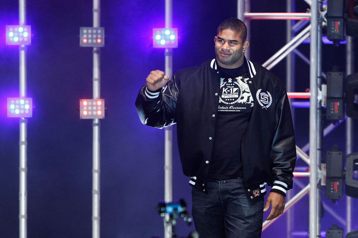 Alistair Overeem may look like something out of a sci-fi novel, but in some ways he's a throw back to the old days of cage fighting.  Photo via <a href="http://sports.sho.com/#/mma/photos/3442" target="new">Showtime Sports</a>.