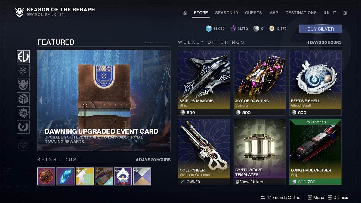 The Eververse Store in Destiny 2