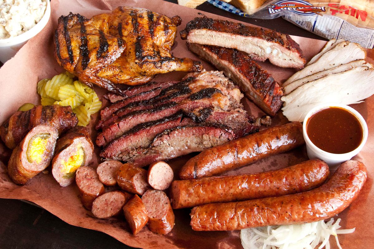 A barbecue platter from Southside Market