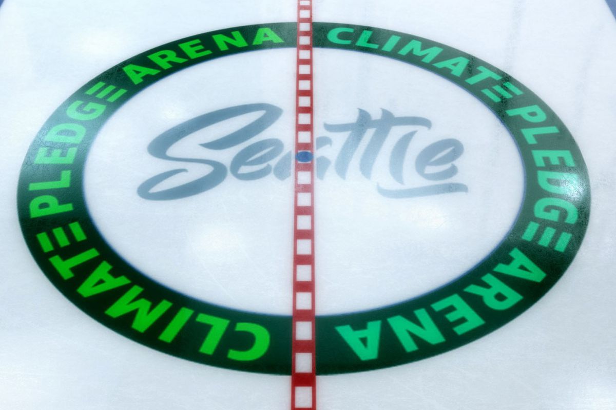 Center ice at the Climate Pledge Arena