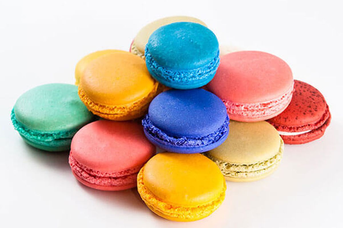 A colorful stack of macaroons.