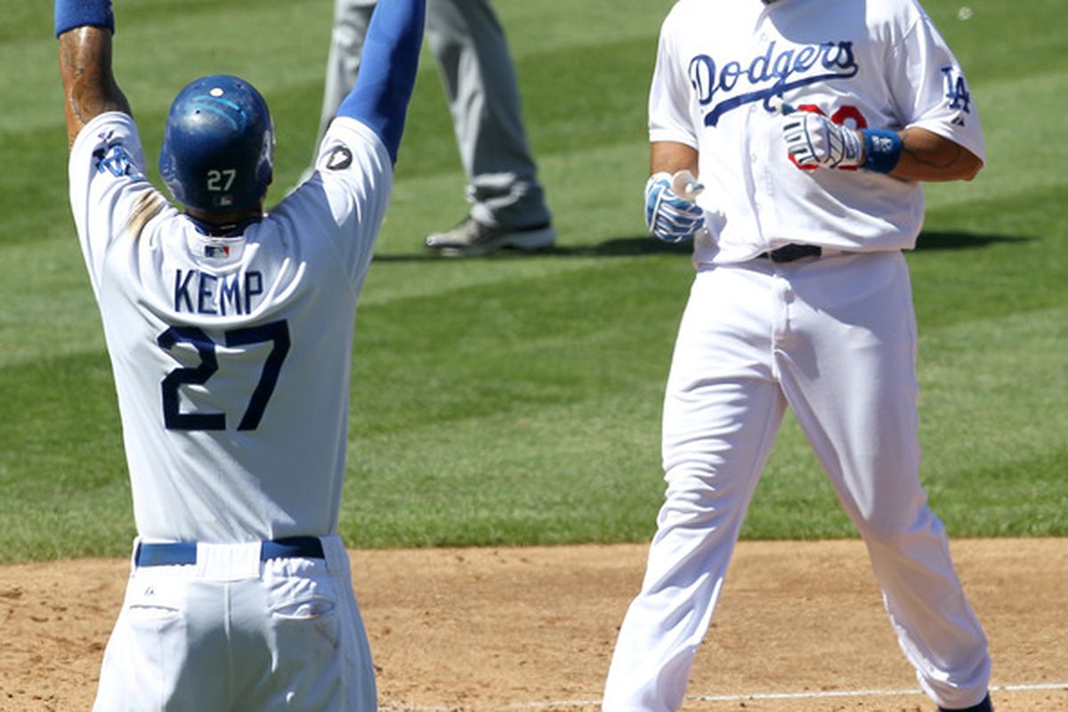 The Dodgers matched their season high for runs on Sunday.