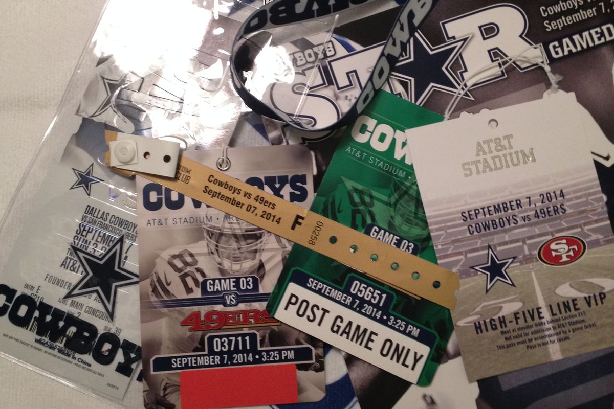 The accumulated swag from an awesome Cowboys experience