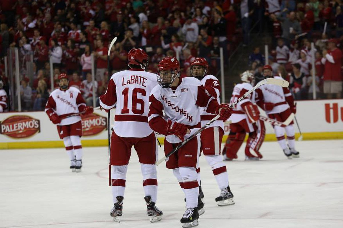 Joseph LaBate had a career-high three points in Wisconsin's 8-1 win.