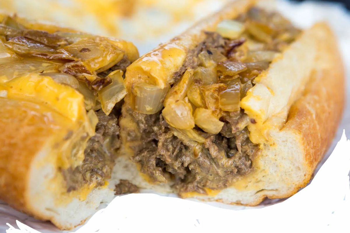 A Philly cheesesteak from Straight From Philly