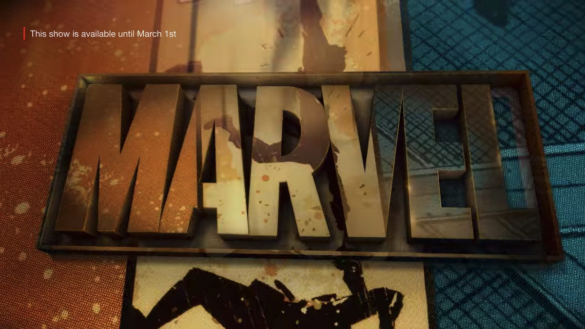 The Marvel TV Logo along with a message from Netflix that the series will soon leave the service