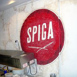 The logo in the kitchen.
