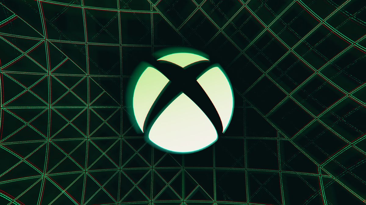 The Xbox X in a circle logo against a dark background with green lines.