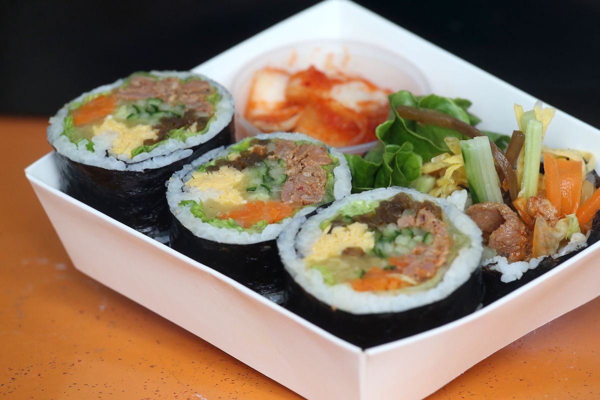 KIMBAP from Kelly Cape Bop, Michelin-recommended street food series Kelly’s Cape Bop at Wan Chai. 14DEC15 SCMP/K. Y. Cheng