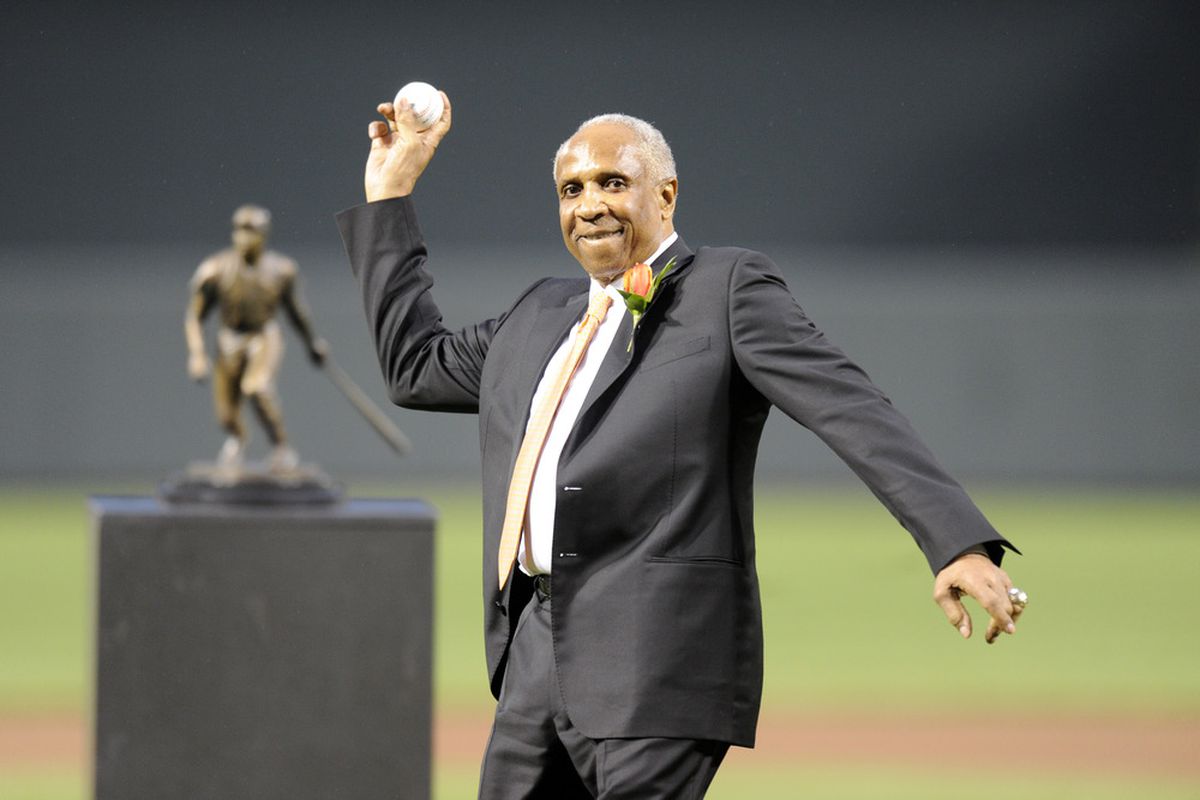 Frank Robinson threw out the ceremonial first pitch. The A's may have fared better if he'd started the game for them, as well.