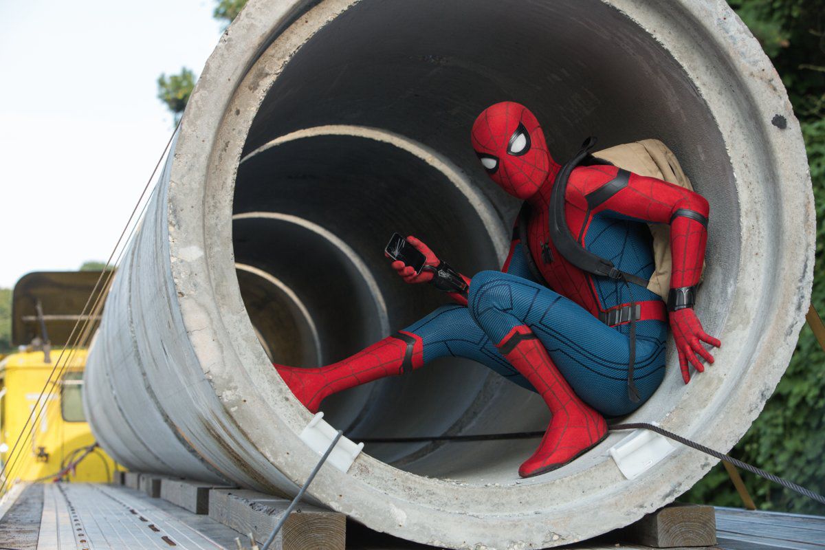 Spider-Man: Homecoming - Spidey in a concrete pipe