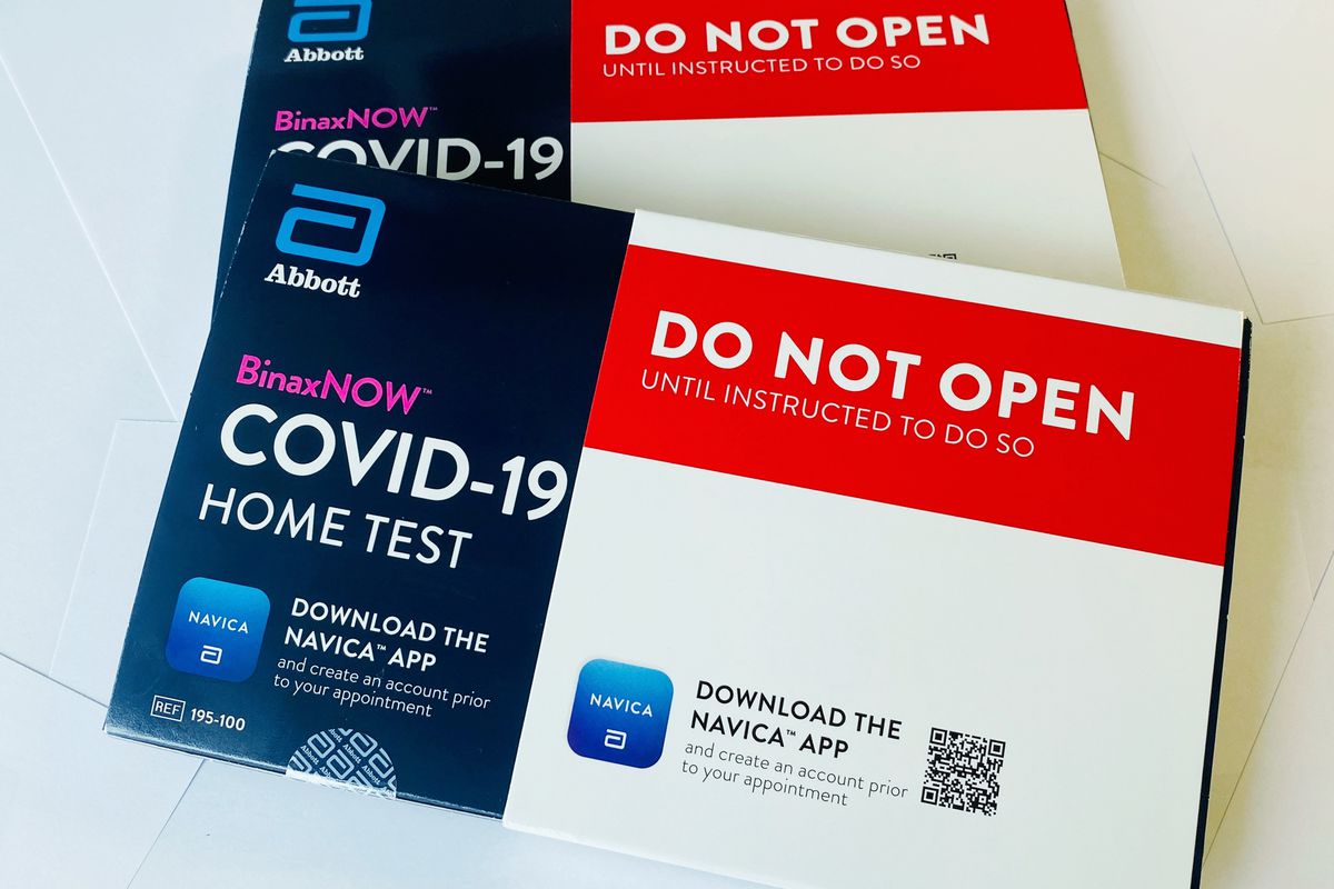 An example of a home COVID test.