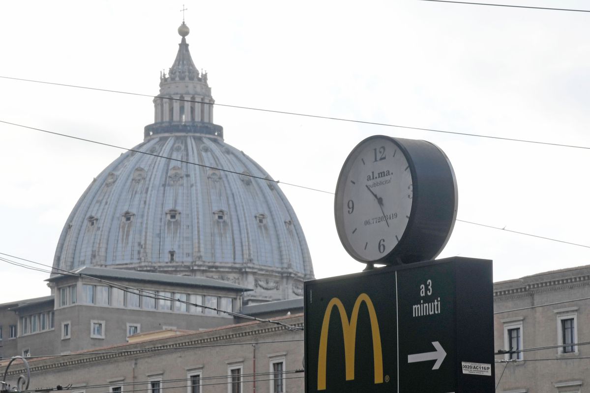 A recently opened McDonald’s near the Vatican in Rome
