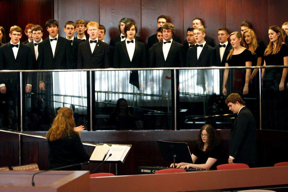 The West High School Choir performs during  the 13th Annual Veteran's Day Celebration at the Salt Lake County Government Center in Salt Lake City on Thursday, November 10, 2011. Eighteen years ago this month, the a capella choir at West High School in Sal