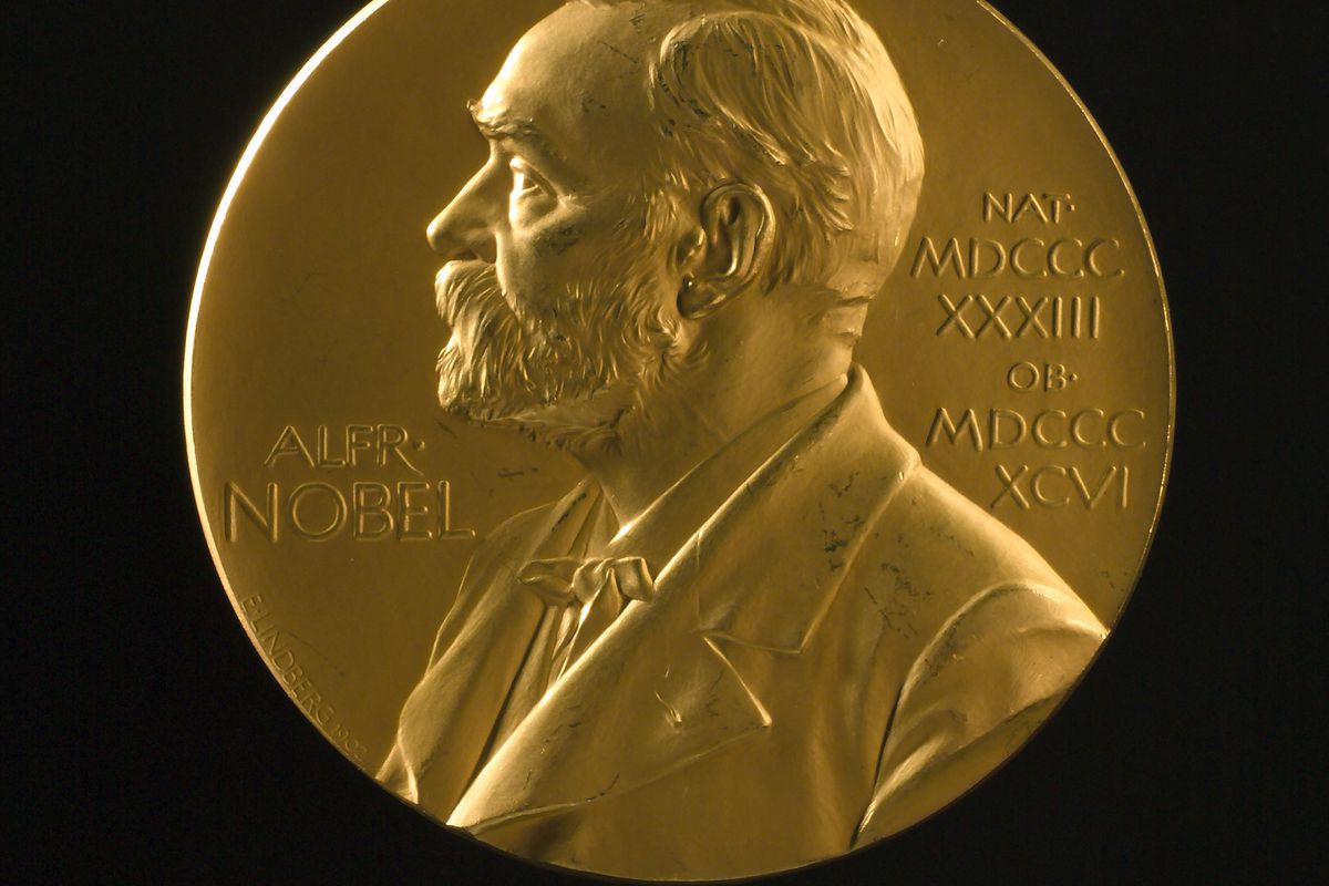 This Nobel Prize medal for Physics went to Joseph John Thomson 1906 for work on how gases conduct electricity.