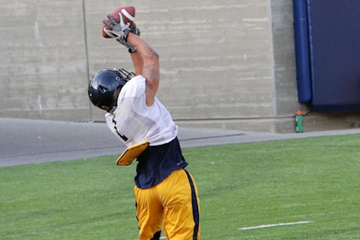 Bryce Treggs at Cal Spring Practice