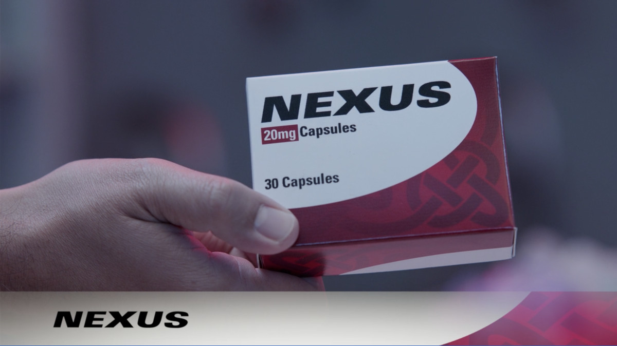 Nexus, a fake drug shown in an “ad” during WandaVision. 
