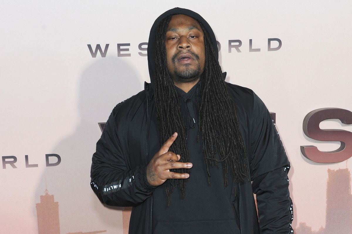 Marshawn Lynch arrives for the Premiere Of HBO’s “Westworld” Season 3 held at TCL Chinese Theatre on March 5, 2020 in Hollywood, California.