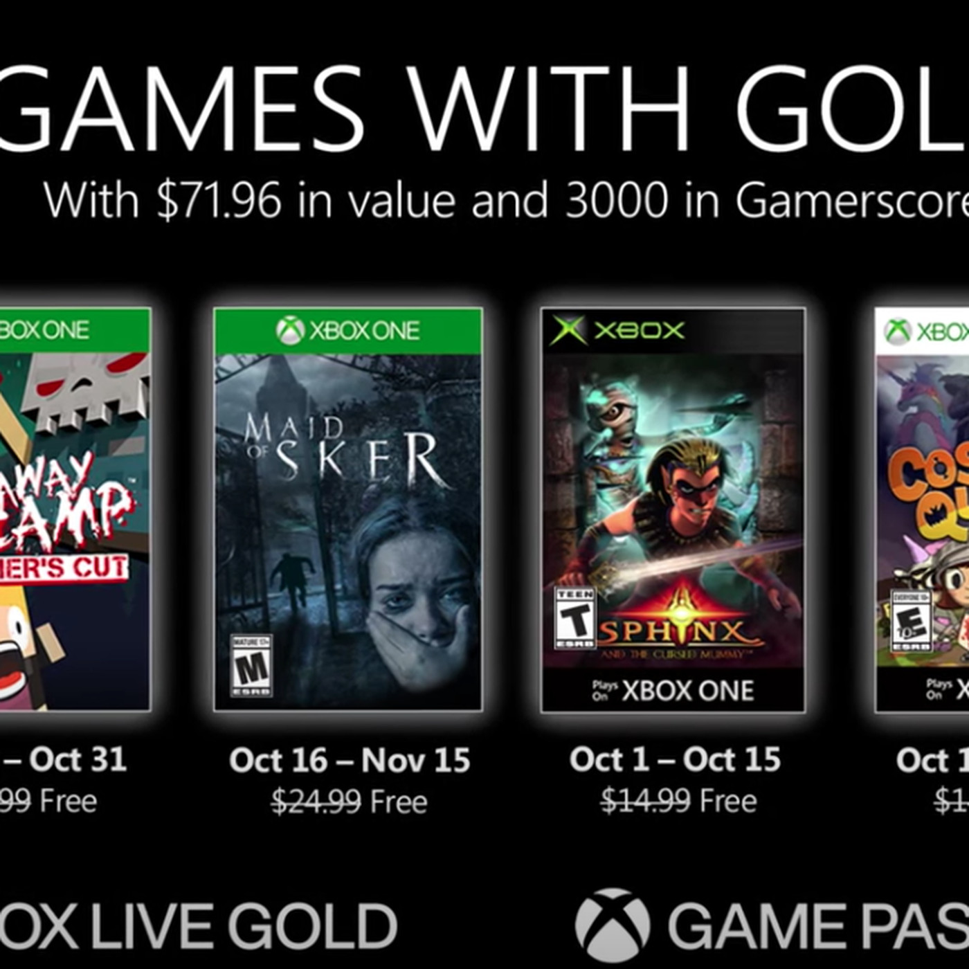 Xbox Games with Gold free for October 2020 Polygon
