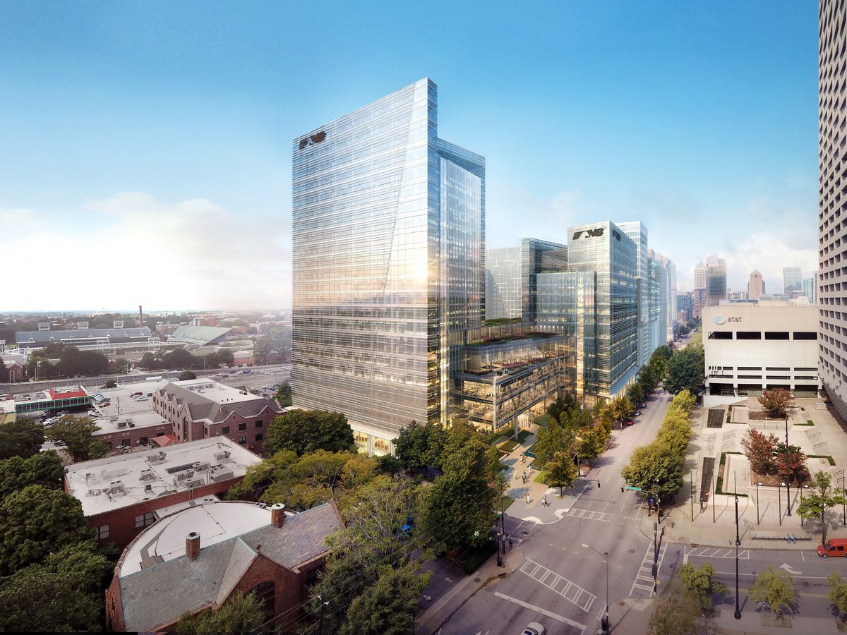 A rendering of the planned hq development.