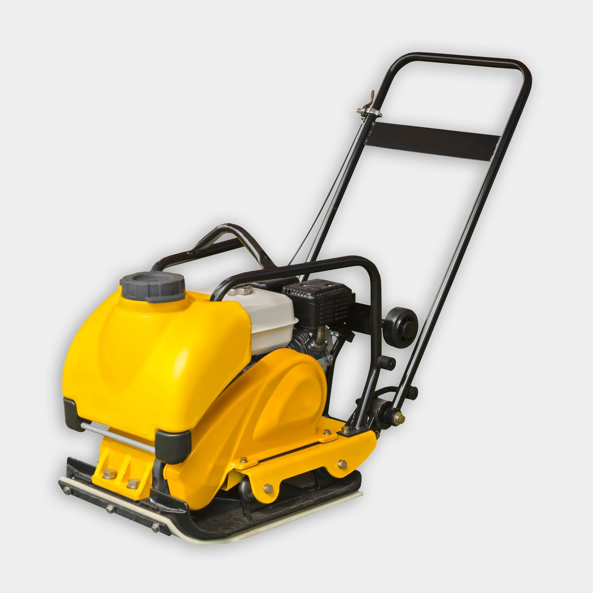 gas-powered tamper or compactor on grey background
