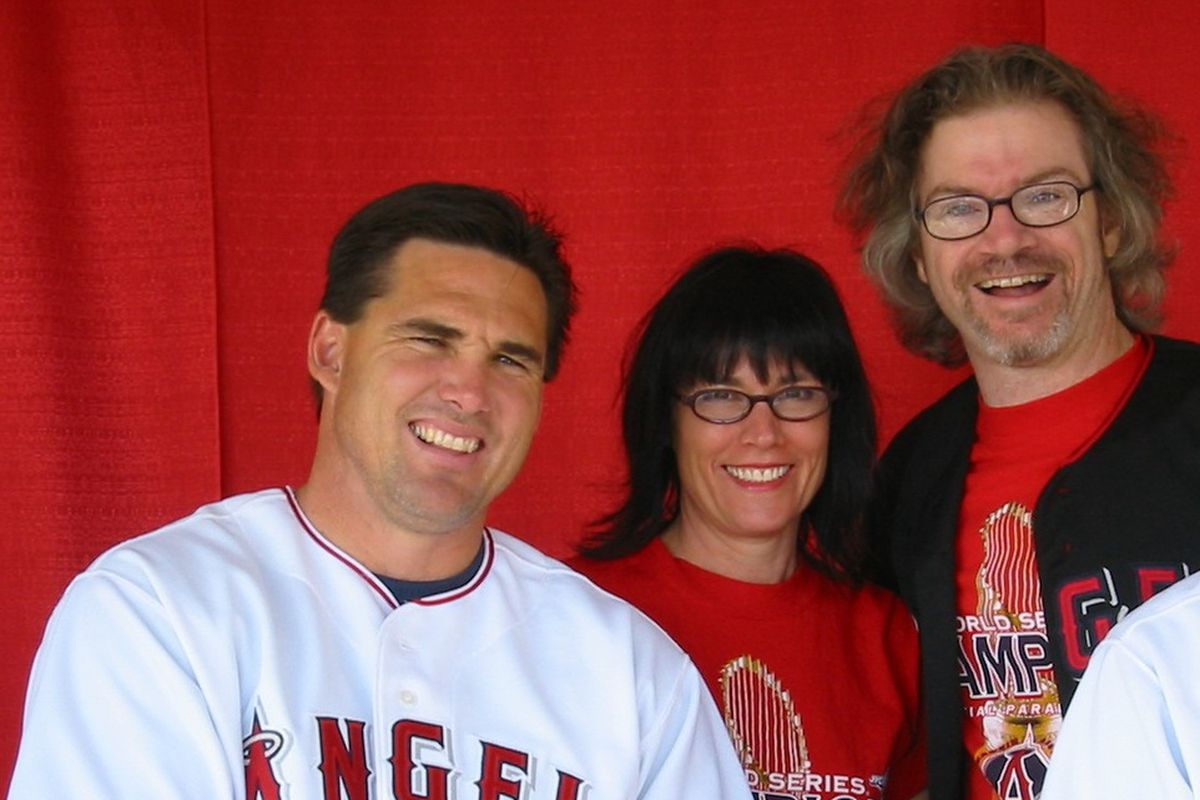 Tim Salmon with Mrs. Halofan and I, Angels 2005 FanFest