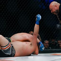 Jake Hager gets the tap at Bellator 214.