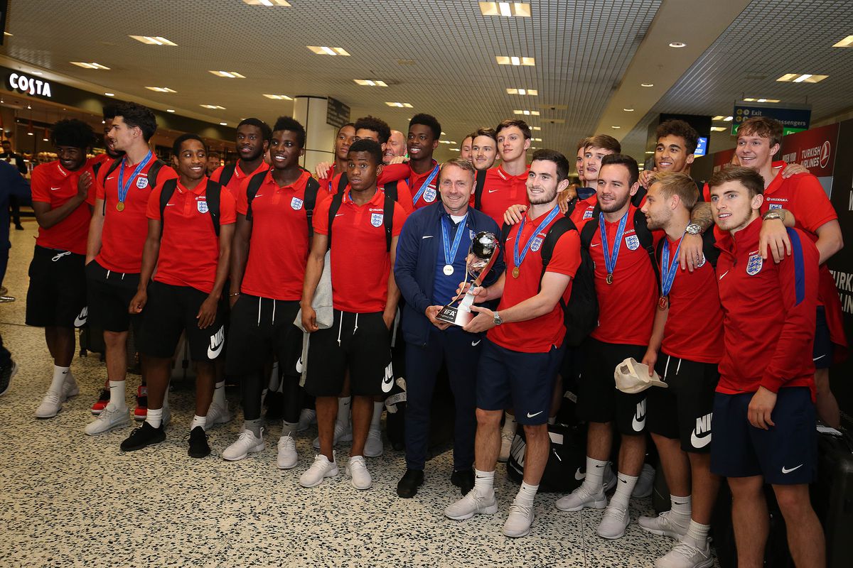 England U20's FIFA World Cup Winners Airport Arrival