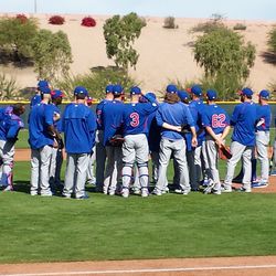 Another team meeting, pitchers and catchers - 