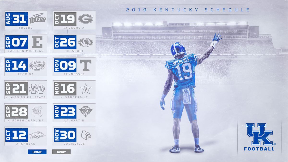 Kentucky Football Schedule 2022 23 2019 Kentucky Football Schedule Released - A Sea Of Blue