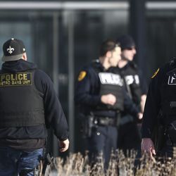 Police investigate a shooting at Fashion Place Mall in Murray on Sunday, Jan. 13, 2019.