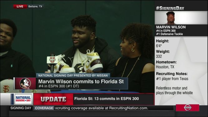 FSU football lands Marvin Wilson, the nation’s top defensive tackle