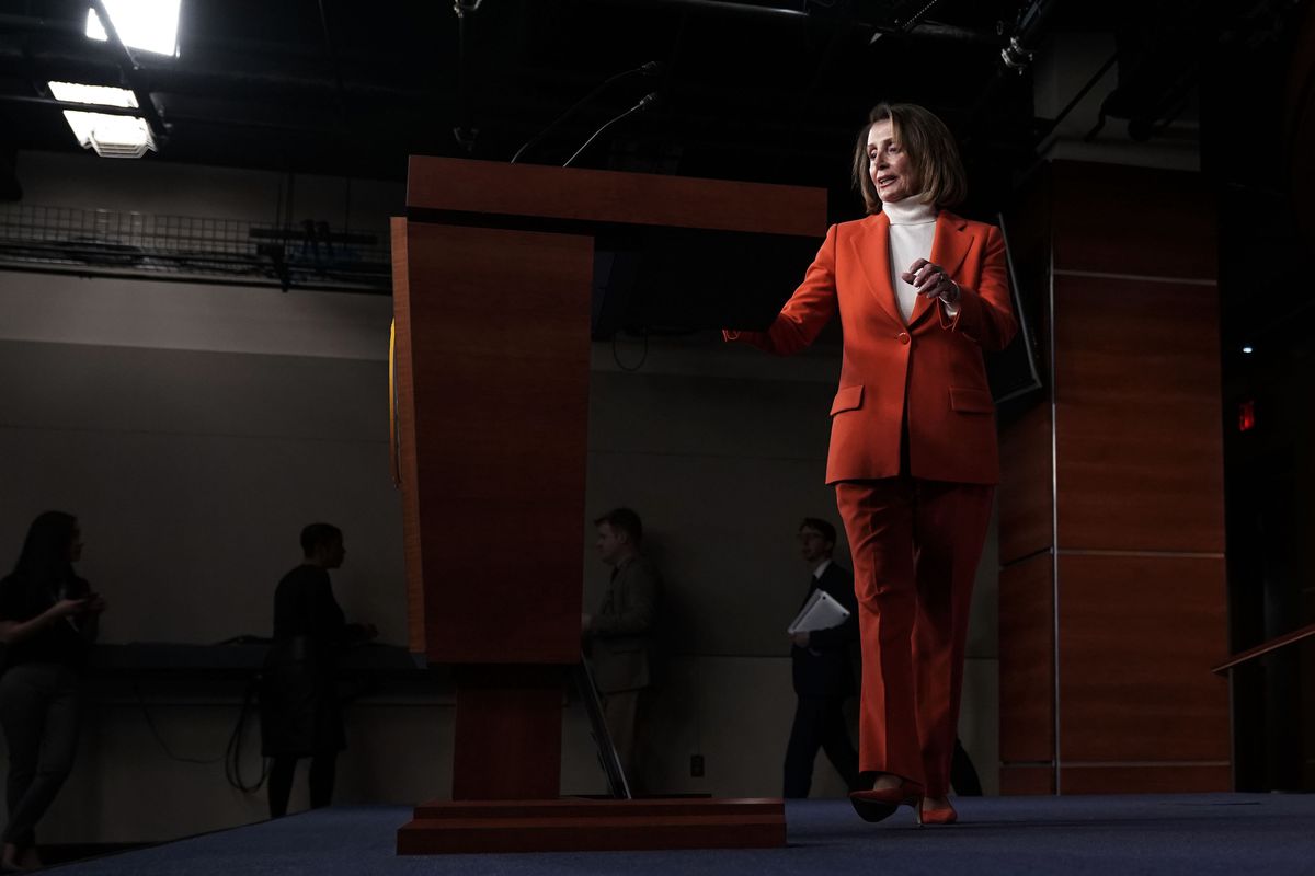 Nancy Pelosi Holds Weekly Press Conference At U.S. Capitol