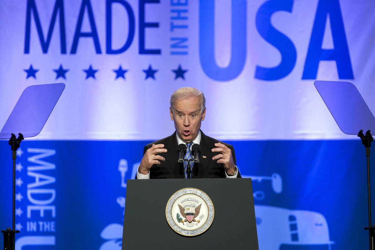 Vice President Joe Biden speaks at the 2013 Annual Conference of the Export-Import Bank in Washington, Friday, April 5, 2013. 