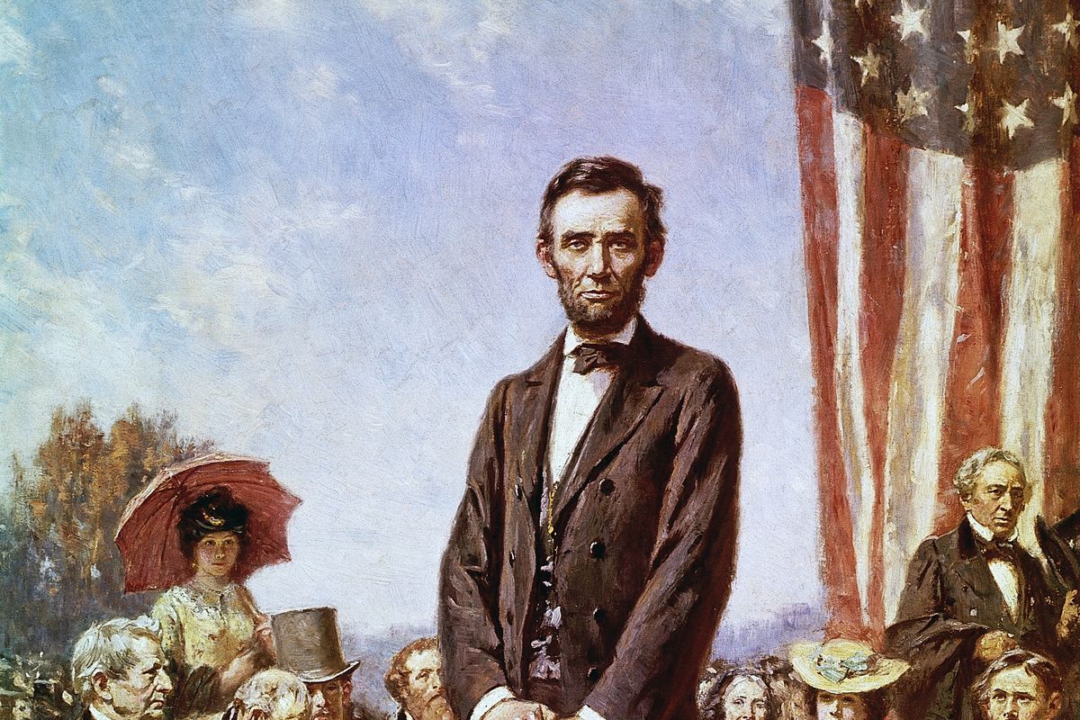 Abraham Lincoln at the Gettysburg Address by Jean Leon Gerome Ferris