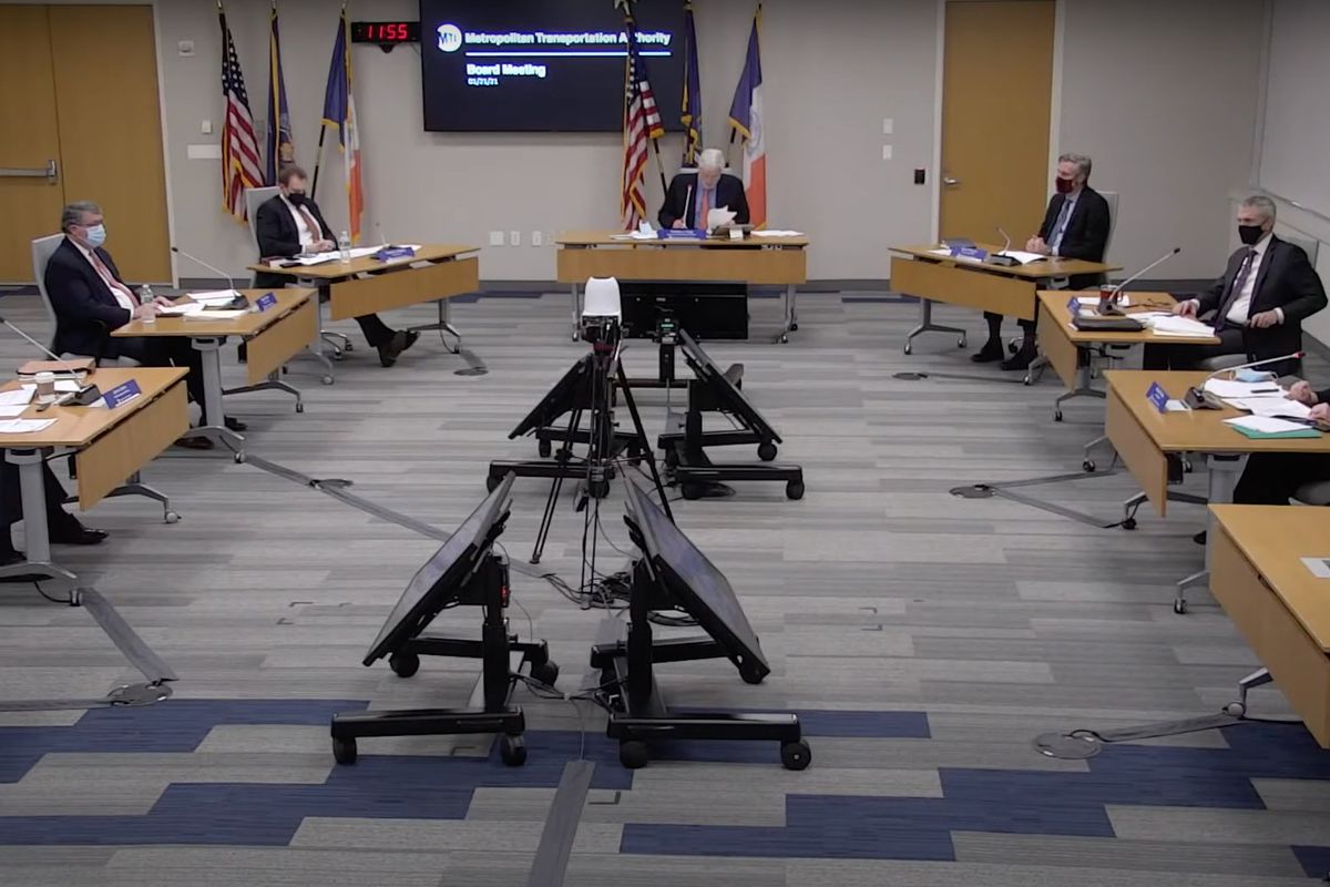 The MTA board held its first meeting of 2021 on Jan. 21.