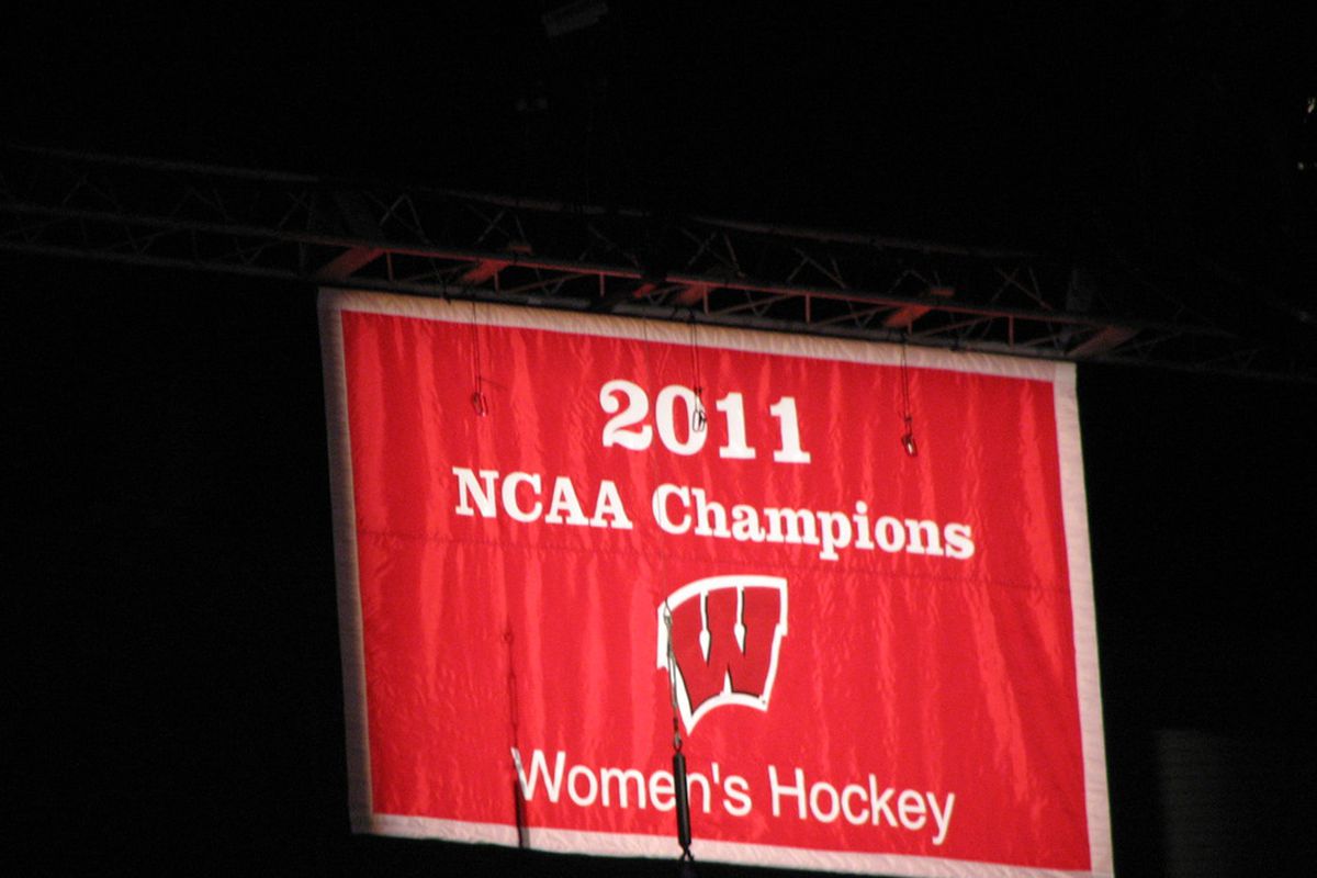2011 Wisconsin Women's NCAA Championship Banner. Photo by Nicole Haase